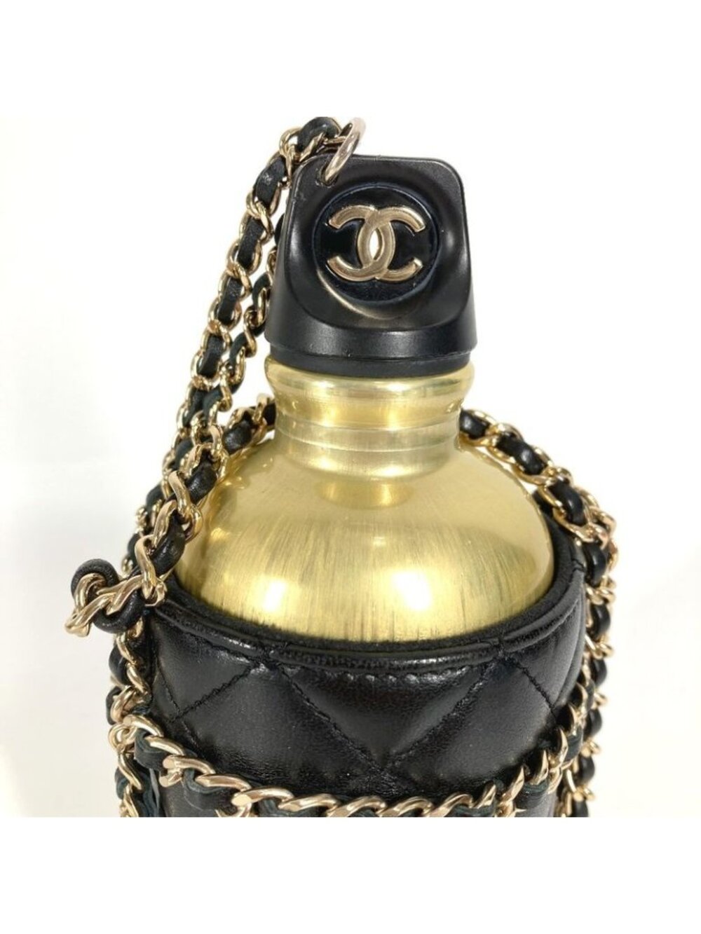 Chanel Shoulder Bag CC Logo Chain With Case As1324 Leather Black - Picture 3 of 9